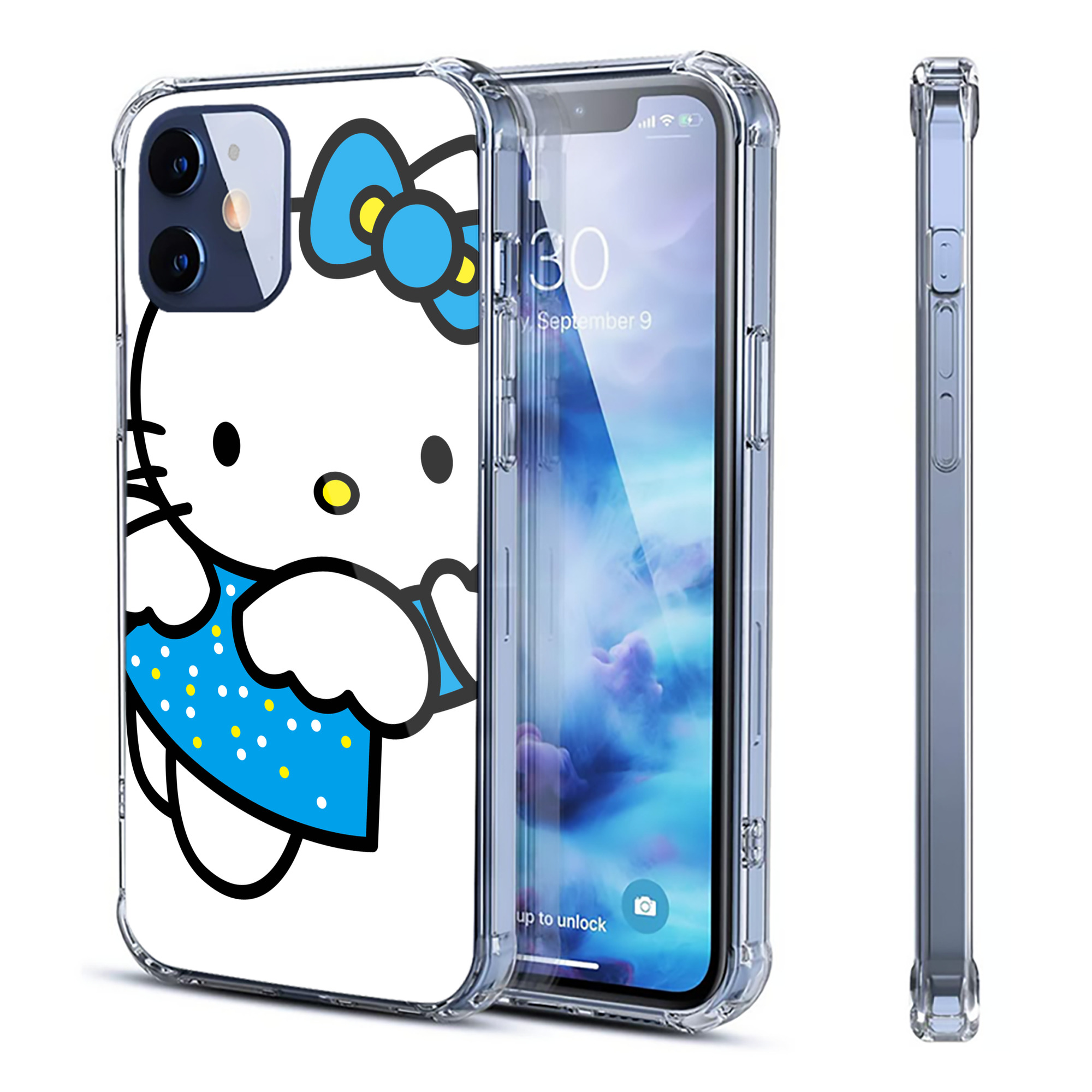 （画像用） Hello Kitty ハローキティ 【iPhone 12シリーズ対応】透明スマホケース（クリアソフトケース）